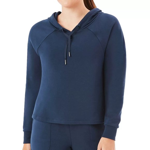 Pull Capuche Cropped Fille SO - Taille XL - French Terry Aqua - Manches Longues - Neuf Avec étiquettes